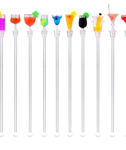 10Pcs/set Cute Cocktail Stirrers