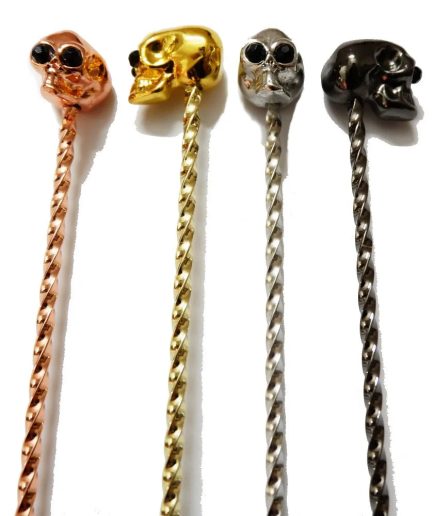 Skull Head Spiral Cocktail Spoons