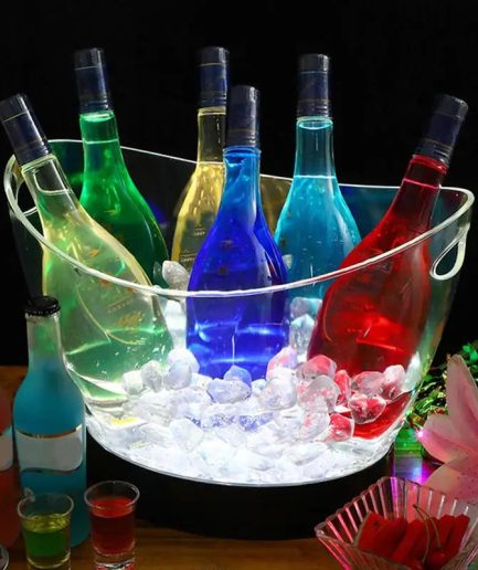 Transparent Ice Cube Storage Bucket
