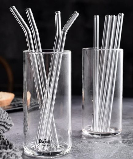 Reusable Glass Straws with Brushes