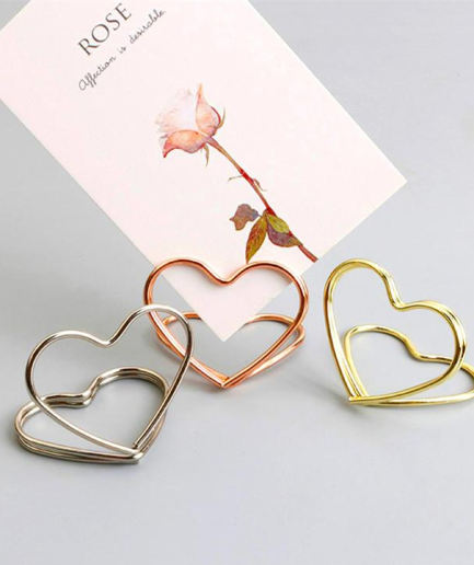 Heart Shape Place Card Holders